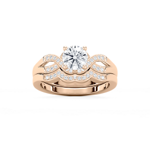 Amity 1 ⅕ ctw Round Lab Grown Diamond Infinity Twist Wedding Set