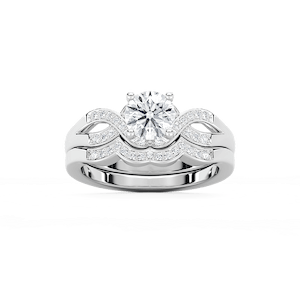 Amity 1 ⅕ ctw Round Lab Grown Diamond Infinity Twist Wedding Set