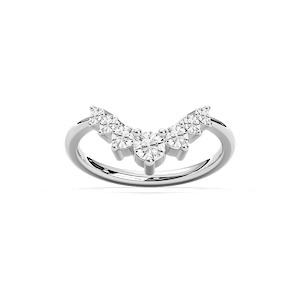 Vega 5/8 ctw Round Lab Grown Diamond Graduated Seven Stone Curved Band