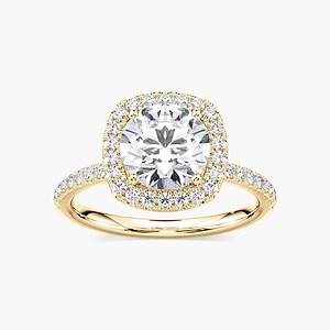 Emma Lab Grown Diamond Venetian Pave Halo Engagement Ring