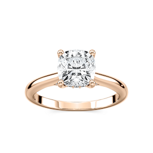 Vivian Cushion Lab Grown Diamond Arch Hidden Halo Engagement Ring