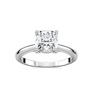 Vivian Cushion Lab Grown Diamond Arch Hidden Halo Engagement Ring