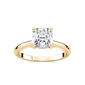 Vivian Cushion Lab Grown Diamond Arch Hidden Halo Engagement Ring