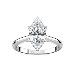 Vivian Marquise Lab Grown Diamond Arch Hidden Halo Engagement Ring