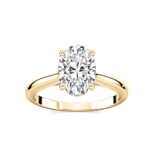 Vivian Oval Lab Grown Diamond Arch Hidden Halo Engagement Ring