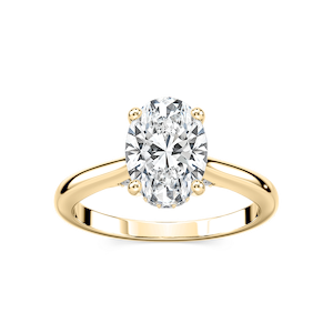 Vivian Oval Lab Grown Diamond Arch Hidden Halo Engagement Ring