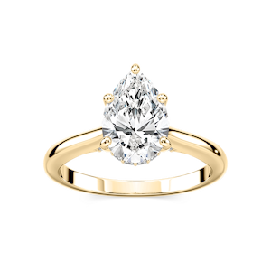 Vivian Pear Lab Grown Diamond Arch Hidden Halo Engagement Ring