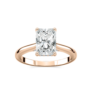 Vivian Radiant Lab Grown Diamond Arch Hidden Halo Engagement Ring