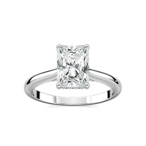 Vivian Radiant Lab Grown Diamond Arch Hidden Halo Engagement Ring