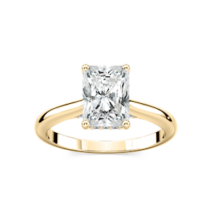 Vivian Radiant Lab Grown Diamond Arch Hidden Halo Engagement Ring