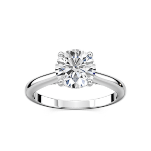 Vivian Round Lab Grown Diamond Arch Hidden Halo Engagement Ring