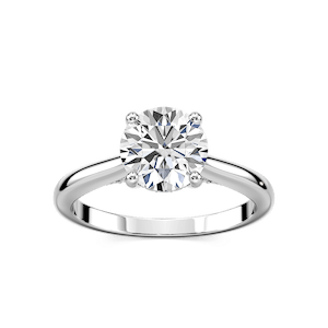 Vivian Round Lab Grown Diamond Arch Hidden Halo Engagement Ring