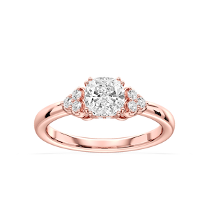 Viviana Princess Lab Grown Diamond Double Prong Side Stone Engagement Ring