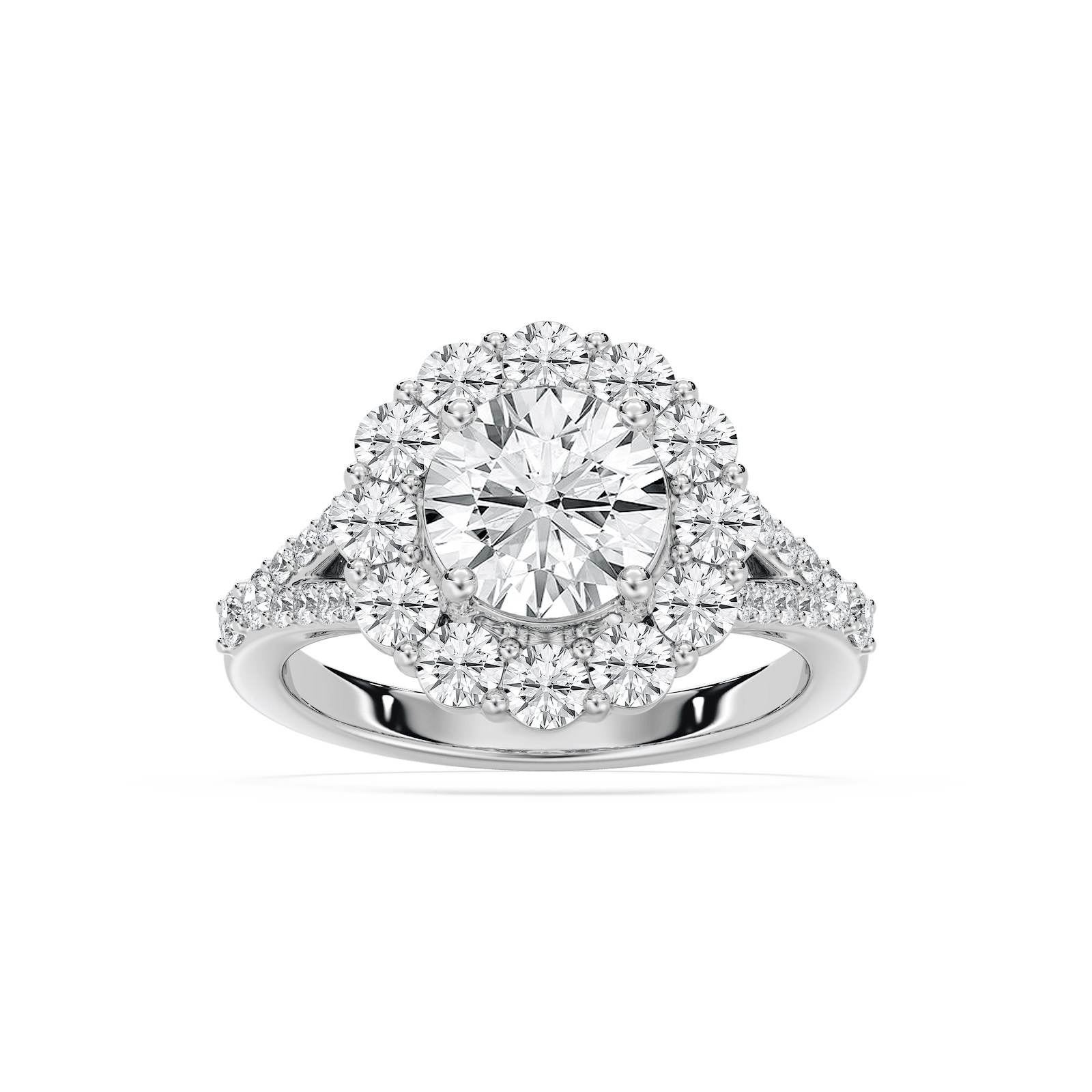 Willa Halo Engagement Ring in Rose Gold