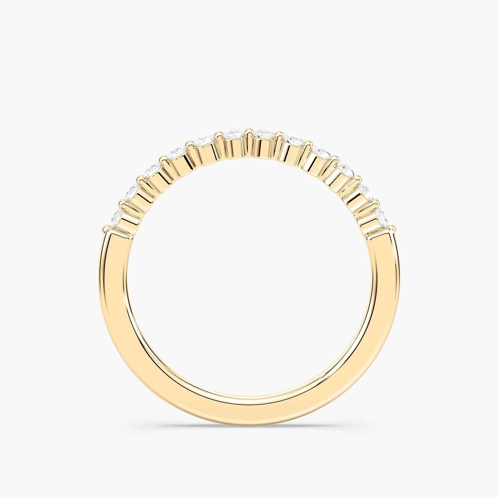 Diamond accented wedding band in recycled 14K rose gold | Diamond accented wedding band in recycled 14K rose gold