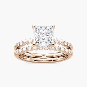 Willow Lab Grown Diamond Shared Prong Wedding Set