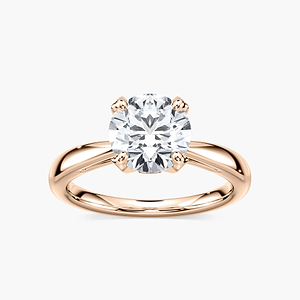 Gwenyth Lab Grown Diamond Four Prong Side Stone Engagement Ring