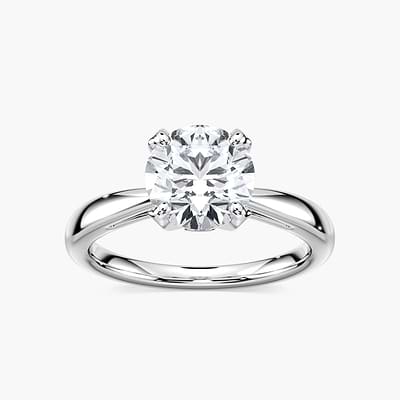 Gwenyth Lab Grown Diamond Four Prong Side Stone Engagement Ring