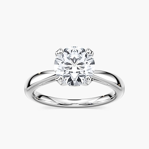 Gwenyth Lab Grown Diamond Four Prong Side Stone Engagement Ring