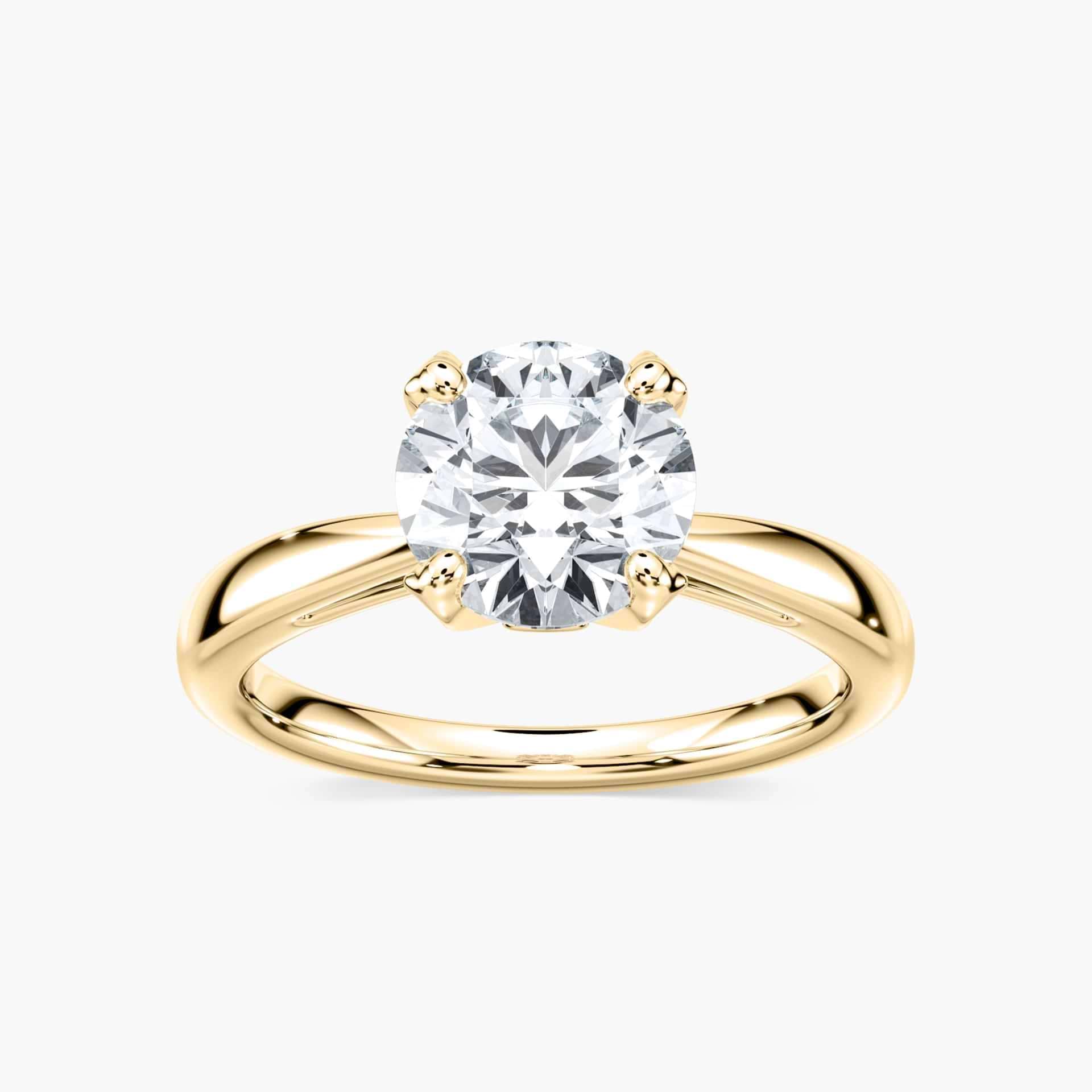 Gwenyth Lab Grown Diamond Four Prong Side Stone Engagement Ring