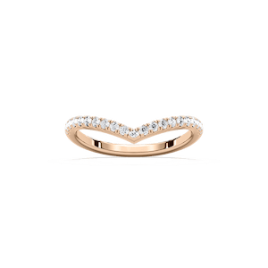 Wynne 1/3 ctw Round Lab Grown Diamond Chevron Curved Band