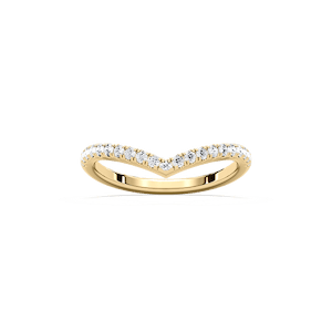 Wynne 1/3 ctw Round Lab Grown Diamond Chevron Curved Band