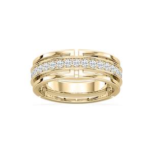 Yamileth 7/8 ctw Round Lab Grown Diamond Wide Pave Eternity Band