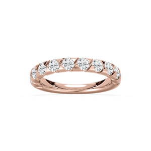 Yasmin 1 ctw Round Lab Grown Diamond 10 Stone Anniversary Band