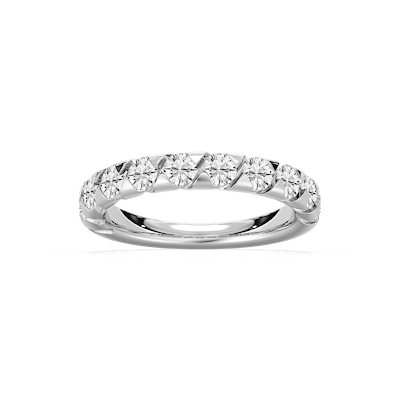 Yasmin 1 ctw Round Lab Grown Diamond 10 Stone Anniversary Band