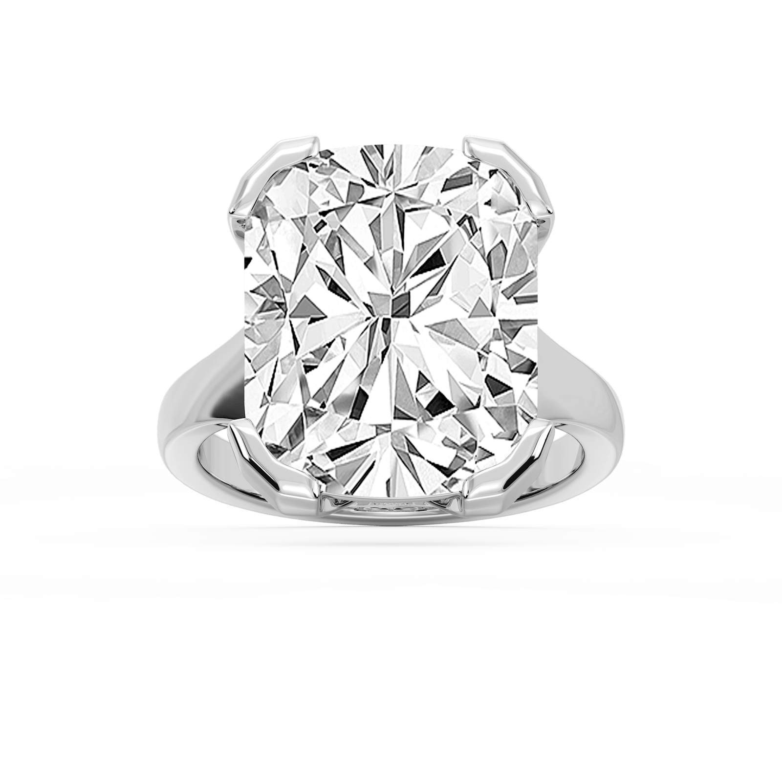 Zoe 16 ctw Elongated Cushion Lab Grown Diamond Bezel Prong Side Stone Engagement Ring - Signature Collection