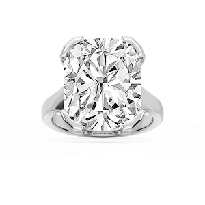 Zoe 16 ctw Cushion Lab Grown Diamond Bezel Prong Side Stone Engagement Ring - Signature Collection