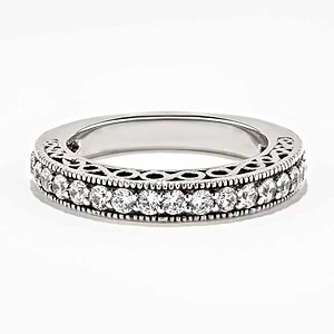  Ali stackable band recycled diamonds platinum