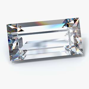 MD Fixed Baguette Cut Side Stones 0.5ct x 2 (6x4mm) - Lab Grown Diamond