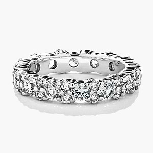 Lab-Grown Diamond eternity band in recycled 14K white gold