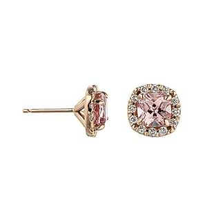  Champagne diamonds and rose gold earrings