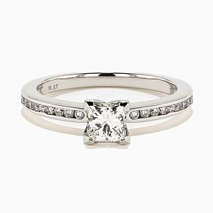 drew engagement ring princess cut lab-grown diamond platinum