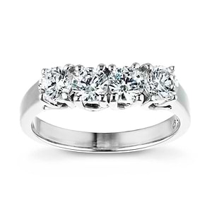  Ellise wedding band 1.0ctw Lab-Grown Diamonds recycled 14K white gold