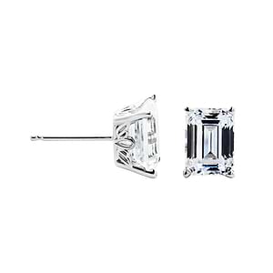 Emerald Certified Lab Grown Diamond Filigree Scroll Stud Earrings