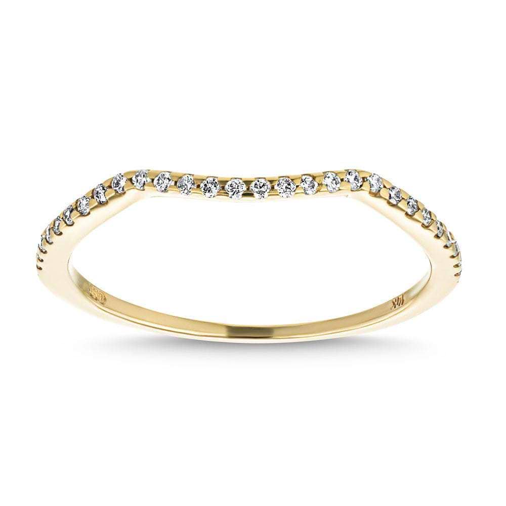Jaylani 1/8 ctw Round Lab Grown Diamond Shared Prong Curved Band