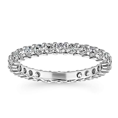  Lab Grown Diamond eternity band with 1.0ctw in recycled 14K white gold