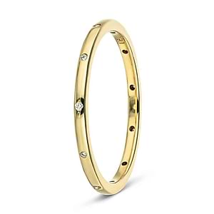 Zaniyah Round Lab Grown Diamond Accent Burnished Station Eternity Band
