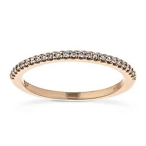  fashion band wedding band Diamond accented band in recycled 10K rose gold