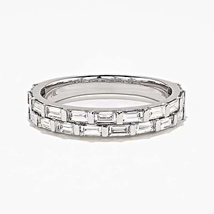 Haven Wedding Band with 0.9ctw in 14K White Gold