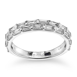 Haven 1 ctw Baguette Lab Grown Diamond Double Row Wedding Band