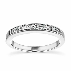  matching wedding band Diamond accented wedding band in recycled 14K white gold