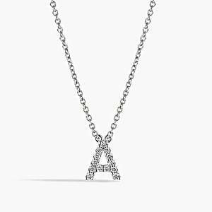 diamond and gold initial necklace.