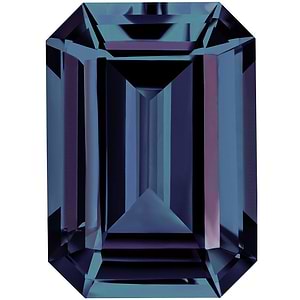 MD Fixed Emerald Cut Side Stones 1.2ct x 2 (7x5mm) - Alexandrite