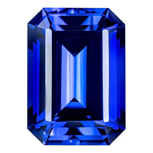MD Fixed Emerald Cut Side Stones 1.3ct x 2 (7x5mm) - Blue Sapphire