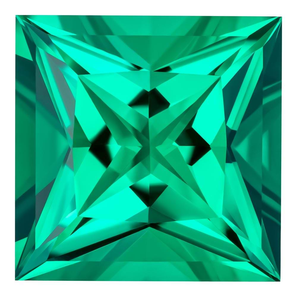 MD Fixed Princess Cut Side Stones 0.8ct x 2 (5mm) - Emerald
