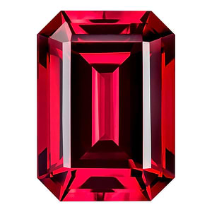 MD Fixed Emerald Cut Side Stones 1.3ct x 2 (7x5mm) - Ruby